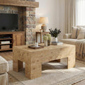 47.24 Modern Coffee Table Center Table With Burl Wood Veneer
