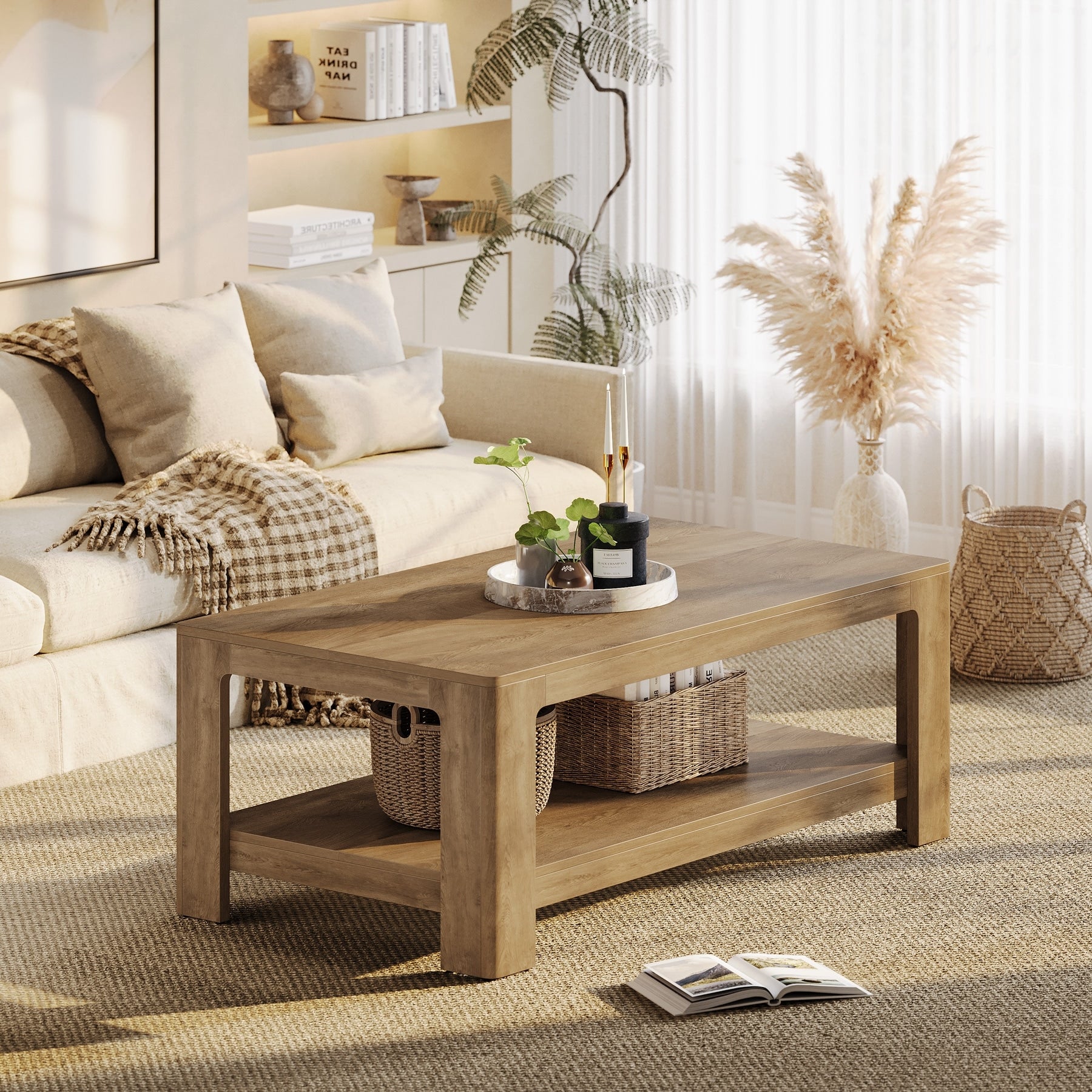 47.24 Rectangle Coffee Table For Living Room