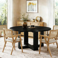 47.24 Round Dining Table For 4 6 People Solid Wood Kitchen Table