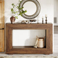 47.2 Farmhouse Narrow Entryway Console Table For Living Room Wooden Rectangular Sofa Table Behind The Couch