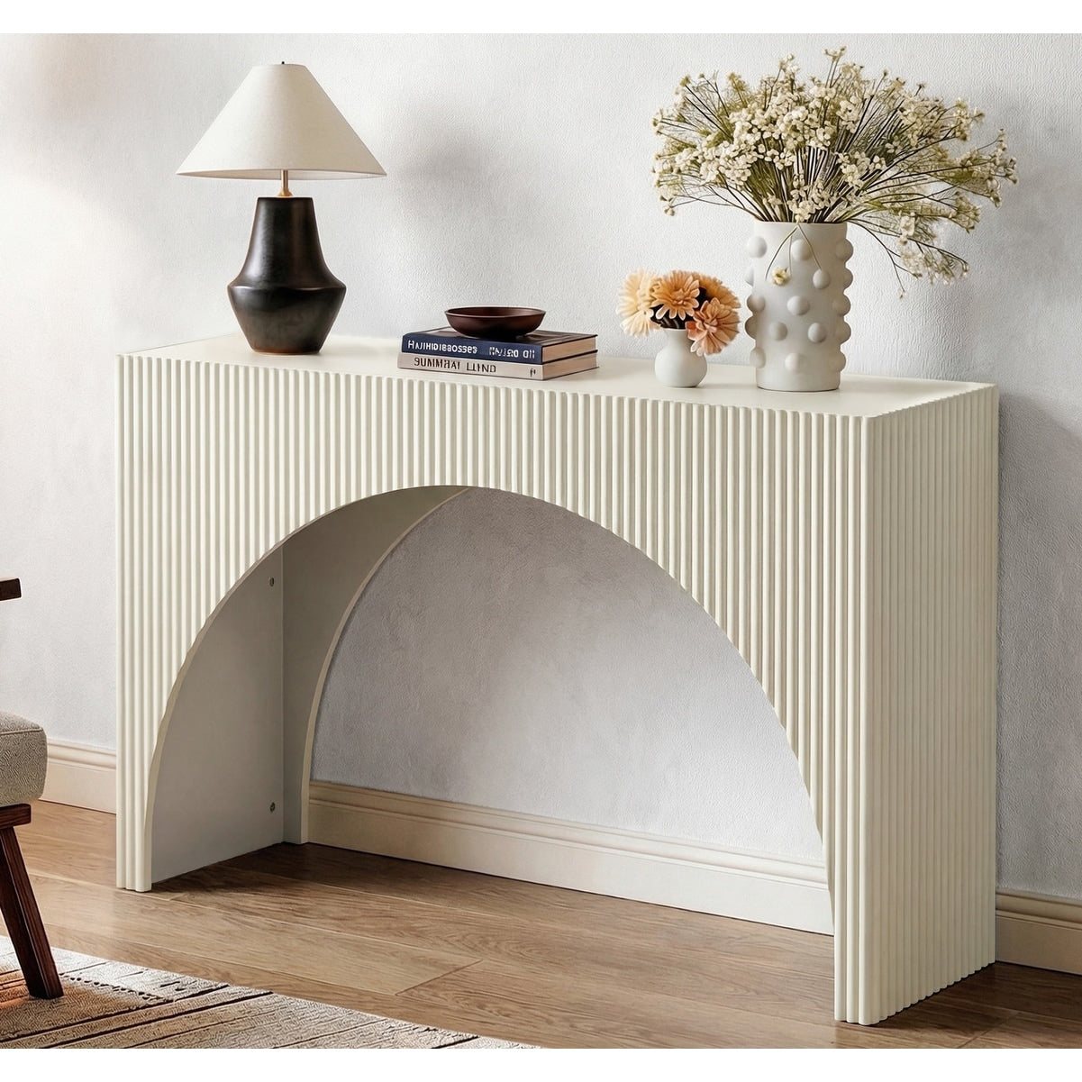 47.2 Fluted Arch Modern Console Table