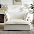 47.2 Oversized Single Sofa Chair Accent Chair With Charging Ports Chenille Armchair Lounge Chair For Living Room Apartment