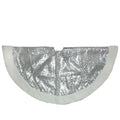 47.2 Sparkling Silver And White Christmas Tree Skirt