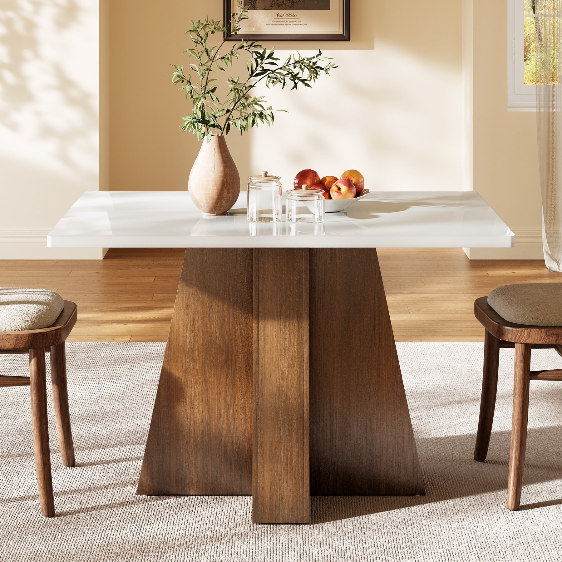 47.2 Rectangular Dining Table For 4 6 People 47.2 W 31.5 D 30.3 H