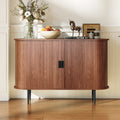 47.2 Wood Tambour Door Sideboard Storage Cabinet