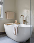 Live Edge Teak Wood Bath Caddy
