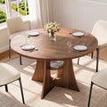 47 Round Dining Table With Cross Base Design