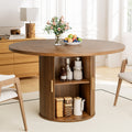 47 Round Dining Table With Storage Shelf