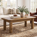 47 Solid Wood Coffee Table Rectangular Center Table For Living Room