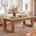 47 Solid Wood Coffee Tables For Living Room Rectangular Accent Center Cocktail Table With Solid Legs