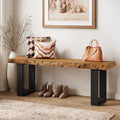 47 Solid Wood Entryway Bench Industrial Wooden Shoe Bench