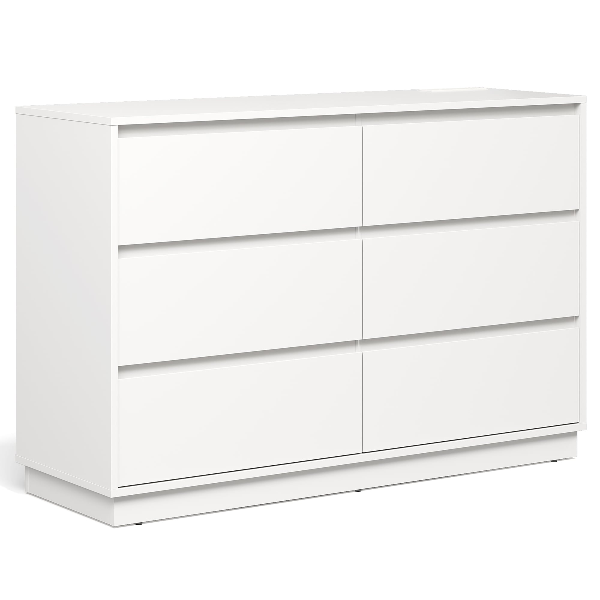 47 Wide 6 Drawer Dresser For Bedroom With Charging Station