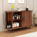 47 W Buffet Sideboard With Curvy Edge And Sliding Door
