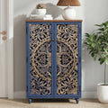 47 Vintage Cabinet With Carving Design 31.5 W 47.2 H X 13.8 D