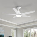 48 In Intergrated Led Ceiling Fan With White Abs Blade