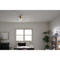 48 Inch Volos 3 Blade Indoor Ceiling Fan In Champagne Bronze With Matte White Blades