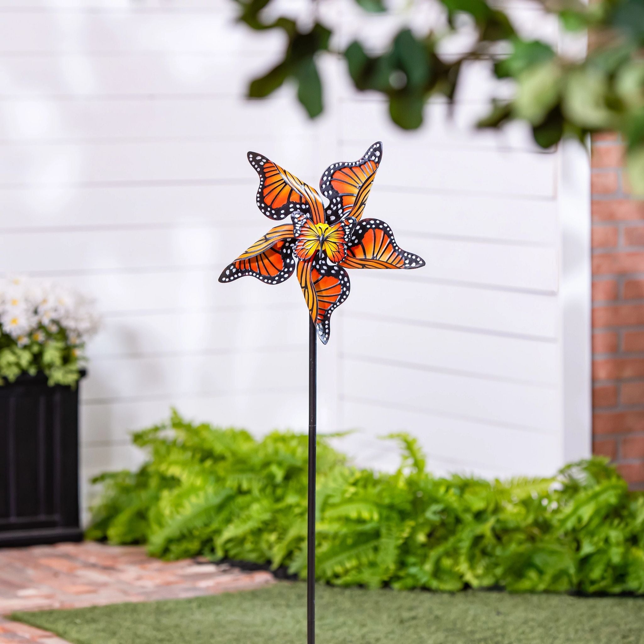 48 In. Monarch Butterfly Metal Wind Spinner