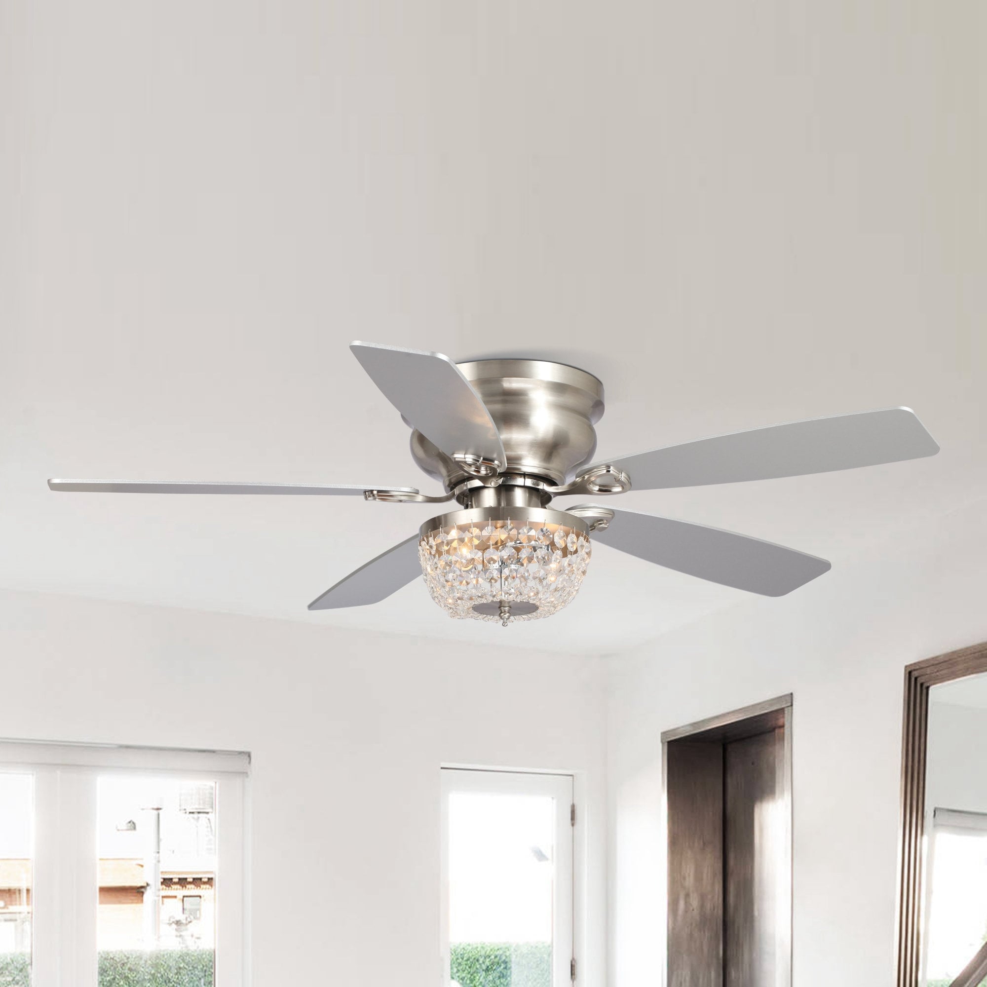 48 Low Profile Crystal Indoor Ceiling Fan