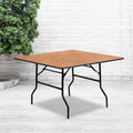48 Inch Square Wood Folding Banquet Table