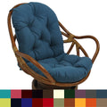 Blazing Needles Solid 48 Inch Swivel Rocker Cushion 48 L X 24 W X 5 D