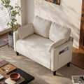 48.03 Soft Corduroy 2 Seater Sofa With Side Storage Pocket