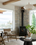 Totora Black Oak Round Pendant Light