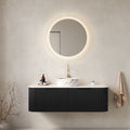 48 Bathroom Vanity With Sink Wall Mounted Bathroom Storage Cabinet With 2 Drawers Round Ceramic Basin With Stone Pattern
