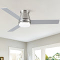 48 Bruched Nickel Lowe Profile Ceiling Fan With Light