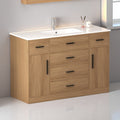 48 Engineered Wood Water Resistant Freestanding Bathroom Vanity With 2 Soft Close Doors