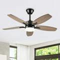 48 Farmhouse Ceiling Fan With Lights And Remote Control Quiet Dc Motor 6 Speeds Reversible Ceiling Fan For Living Room
