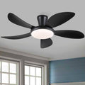 48 Flush Mount Ceiling Fan With Lights 5 Reversible Blades 3 Cct Led With Remote And App Control 48 Inches
