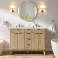 48 Fluted Bathroom Vanity With Sink Combo Bathroom Storage Vanity