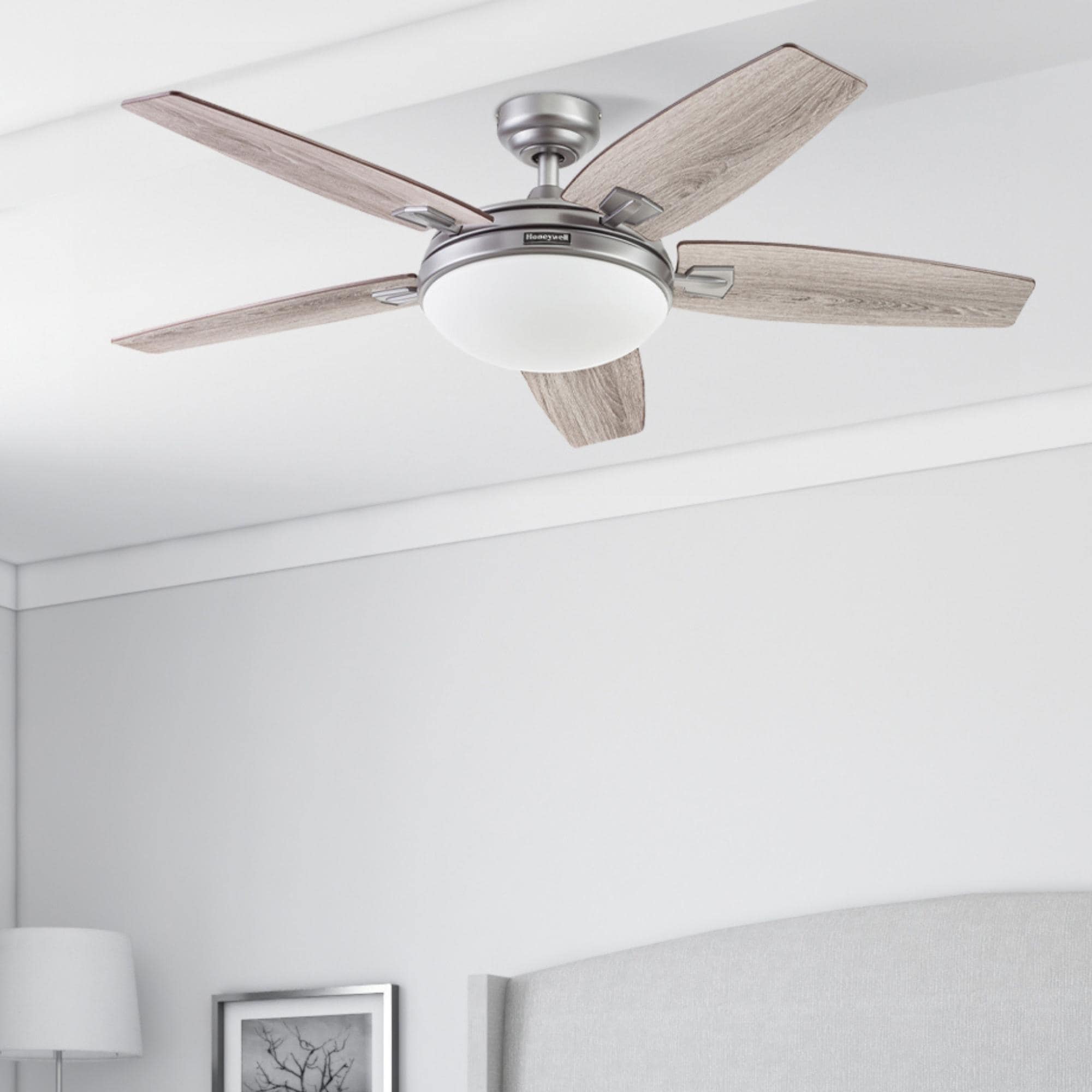 48In Honeywell Carmel Indoor Ceiling Fan In Pewter 48