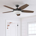 48 Honeywell Carmel Oil Rubbed Bronze Ceiling Fan With Integrated Light And Remote