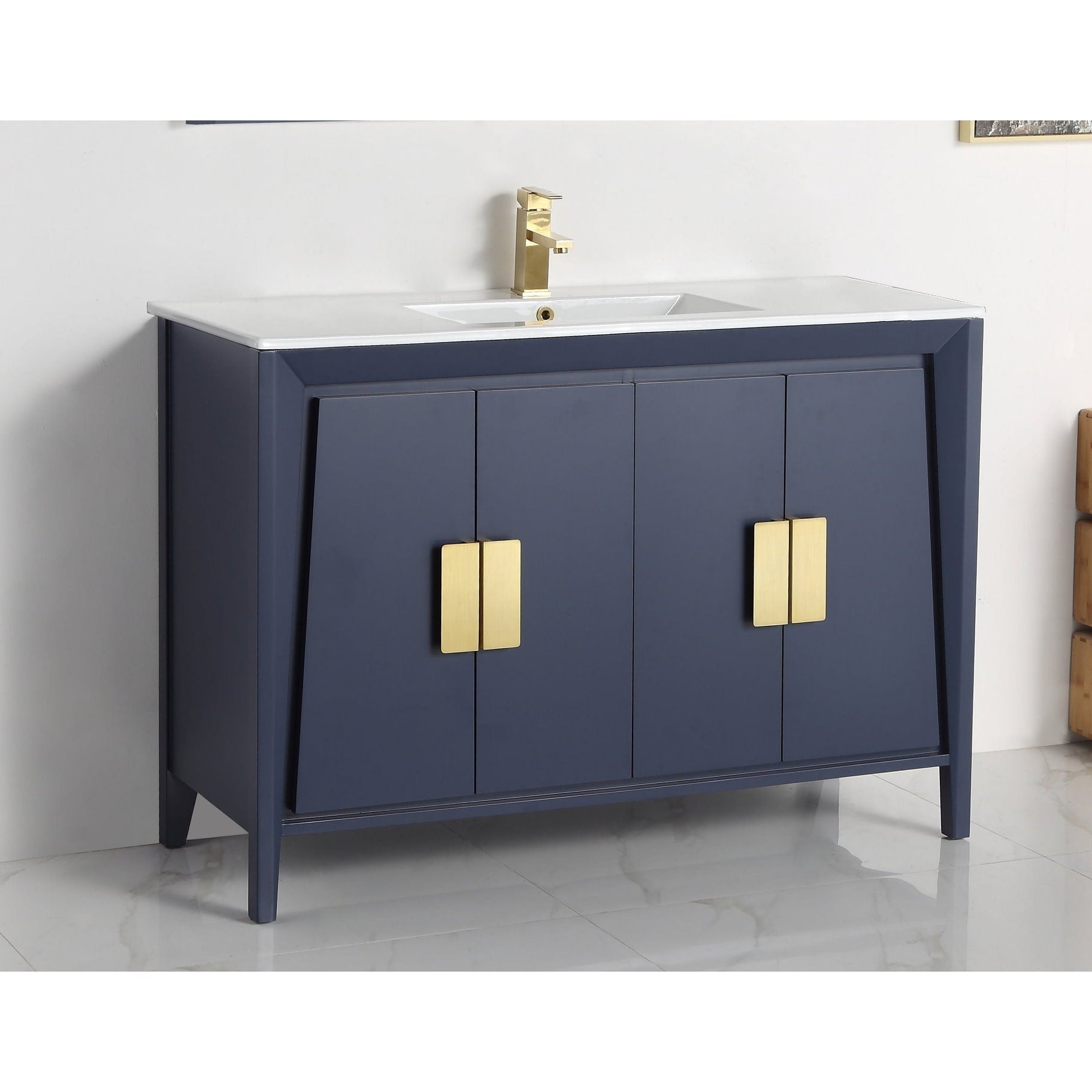 48 Larvotto Light Wheat Color Modern Bathroom Sink Vanity