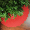 48 Christmas Traditions Cardinal Red Scalloped Edge Christmas Tree Skirt