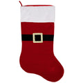 48 Oversized Traditional Red And White Velveteen Santa Claus Belt Buckle Christmas Stocking
