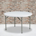 48 Inch White Plastic Folding Table