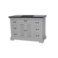 48 Two Door Single Vanity In White Finish And Black Granite Top