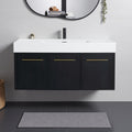 48 Wall Mounted Bathroom Vanity With Resin Sink Thick Edged Design Soft Closing Doors Eco Friendly Plywood Base