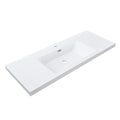 48 In. W X 26 In. D Integrated Resin Bathroom Sink Vanity Top Rectangular Sink One Piece Design