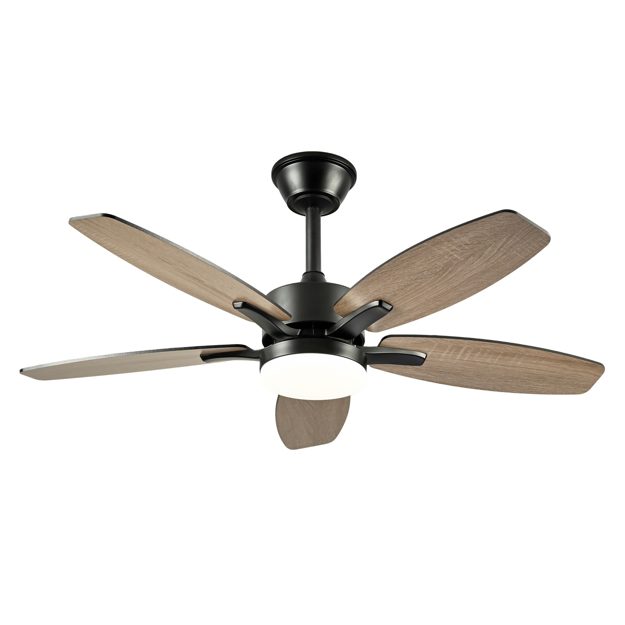 48 5Pcs Plywood Blades Ceiling Fan With Lights Remote Control Quiet Dc Motor Ceiling Fans 6 Speed Levels Reversible Ceiling Fan