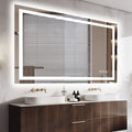 48X30 Inch Frameless Led Bathroom Mirror Smart Mirror White