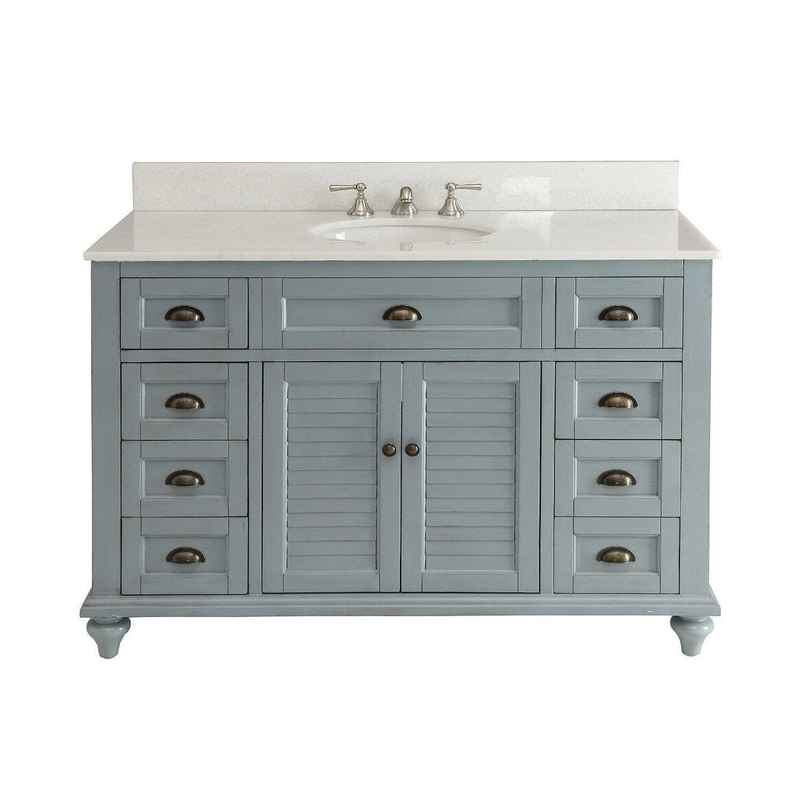 49 Glennville Bathroom Sink Vanity W Matching Bs Blue