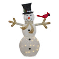 49 Led Lighted Snowman With Top Hat Christmas Outdoor Decoration N A