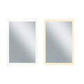 49 In. X 30 In. Abigail Matte White Rectangle Led Wall Mirror