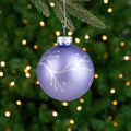 4 Piece Branch Pattern On A Slate Blue Glass Ornament Set 3.25 82.55Mm