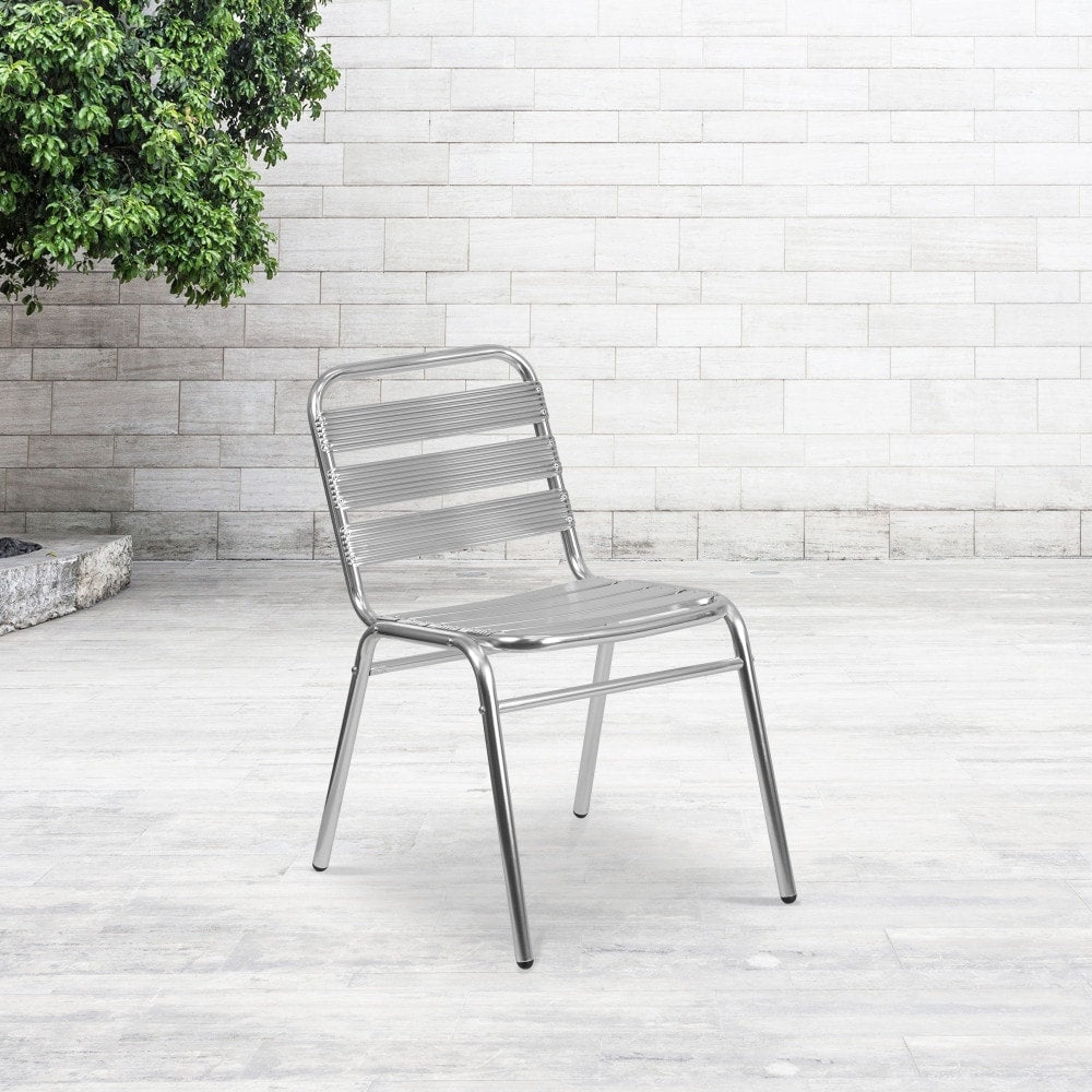 Lancaster Home Aluminum Slat Back Chair