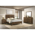 4Pc Antique White Architectural Paneling Bed Dresser Mirror Nightstand Wooden Bedroom Furniture Set