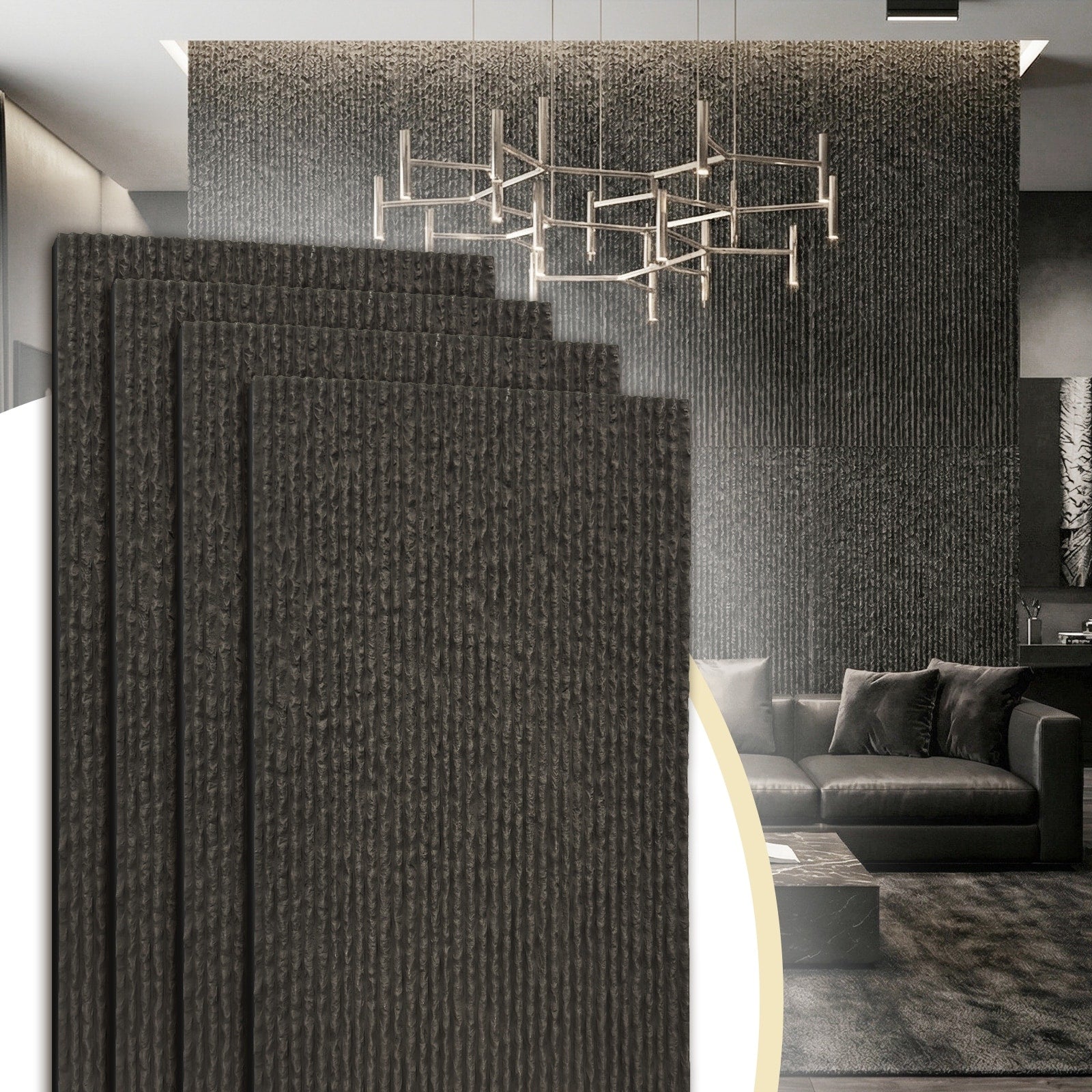 4Pcs 48 X24 3D Faux Stone Wall Panels Imitation Decorative Wall Tiles For Interior Wall Decor